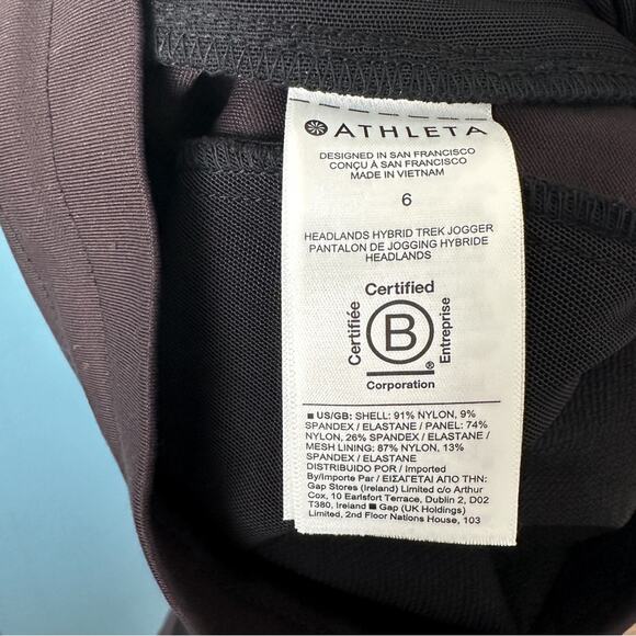 Athleta Headlands Hybrid Trek Joggers Womens 6 Athleisure Pants Black - Picture 7 of 7